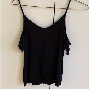 Black off the shoulder top